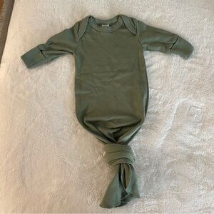 Colored Organics Green Baby Knotted Gown - Newborn